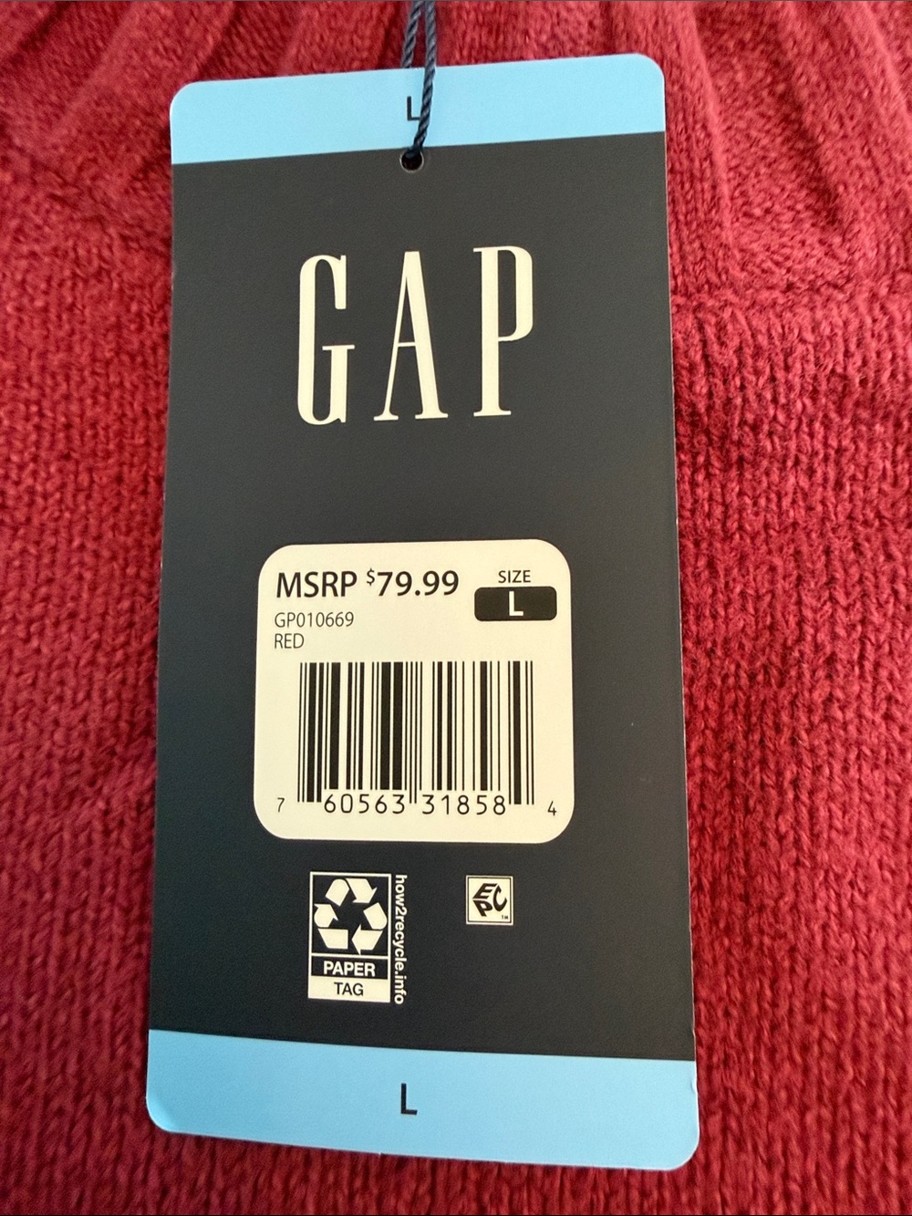 GAP Woman’s Crewneck Sweater in Burgundy - Picture 2 of 3